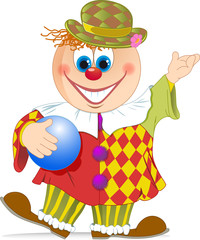 clown with ball