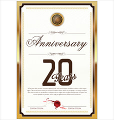 Anniversary retro background