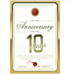 Anniversary retro background