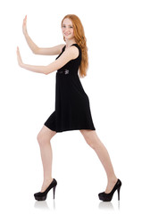 Woman isolated on the white background