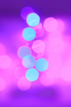 Colorful Christmas abstract background with bokeh lights