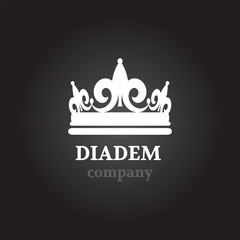 Diadem vector silhouette icon