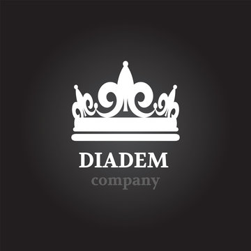 Diadem vector silhouette icon