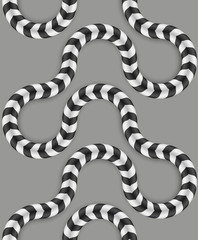 Obraz premium Zig Zag Stripes, Optical Illusion, Vector Seamless Pattern. Some