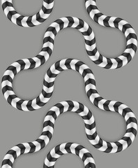 Zig Zag Stripes, Optical Illusion, Vector Seamless Pattern. Some