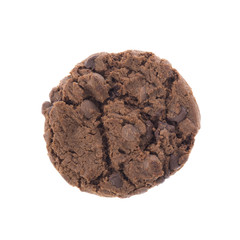 chocolate chip cookie isolated on white