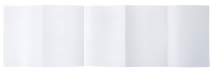 Empty folded paper isolated on white