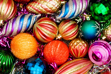 Fototapeta na wymiar Christmas decorations in festive holiday concept