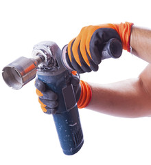 man holding a puncher