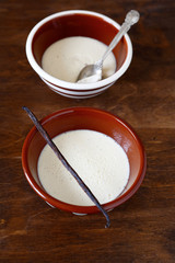 creamy dessert with vanilla
