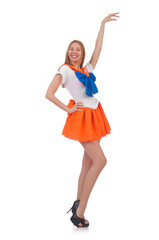 Fototapeta premium Young woman in fashion concept