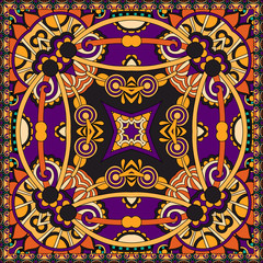 Traditional ornamental floral paisley bandanna