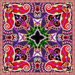 Selbstklebende Fototapeten Traditional ornamental floral paisley bandanna © Kara-Kotsya
