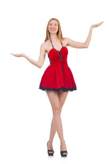 Woman isolated on the white background