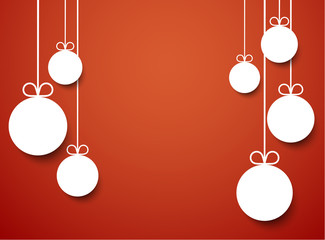 Christmas background with paper balls.