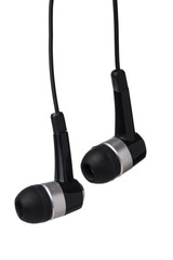 Black Small Headphone on White background