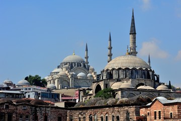 Fototapeta na wymiar Rustem Pasha and Suleymaniye Mosque