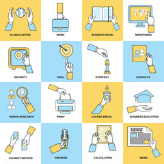 Business Hands Flat Line