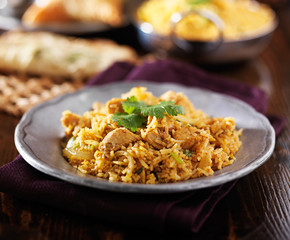 indian chicken biryani dish