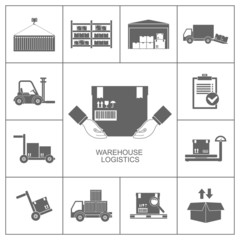 Warehouse icons black