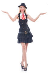 Woman isolated on the white background