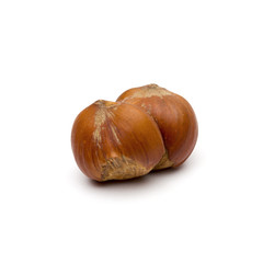 walnut on the white background