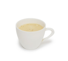 White ceramic coffee mug. Isolated on a white.