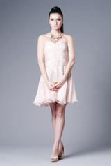 beautiful girl in studio posing