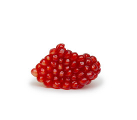 Ripe pomegranate fruit isolated on white background cutout