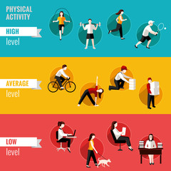 Obraz premium Physical activity horizontal banners
