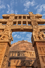 Obraz premium Great Stupa. Sanchi, Madhya Pradesh, India