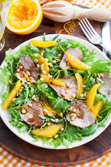 Duck breast and orange salad