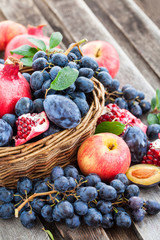 Fresh autumn fruits