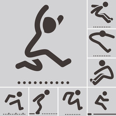 Long jump  icons