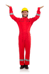 Industrial worker isolated on the white background