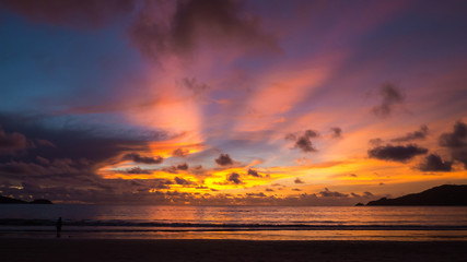 Beautiful sunset on the beach