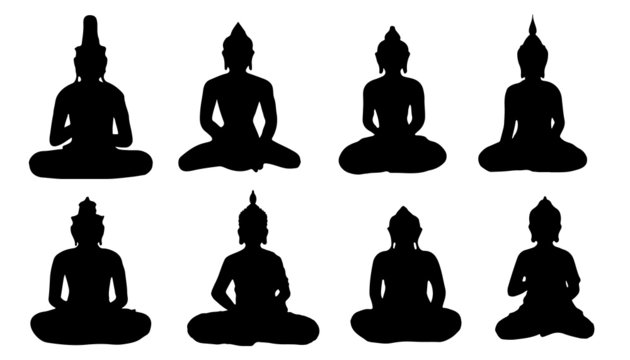 buddha silhouettes