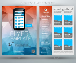 Abstract vector business flyer brochure template. EPS10