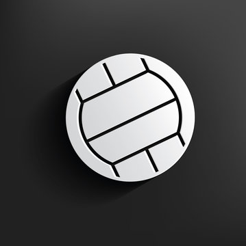 Volleyball symbol on dark background,clean vector