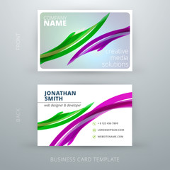 Fototapeta premium Vector abstract creative business card template