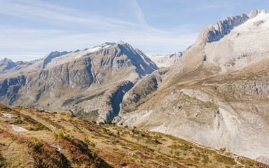 Riederalp, Dorf, Fusshörner, Belalp, Wallis, Alpen, Schweiz