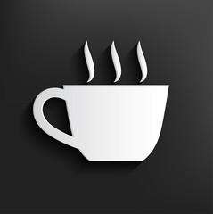 Coffee symbol on background,clean vector