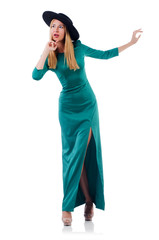 Fototapeta premium Young woman in fashion concept