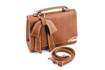 Коричневая сумка и ремень