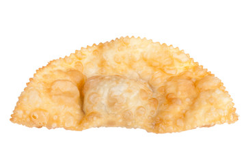 cheburek stuffed isolated on white background