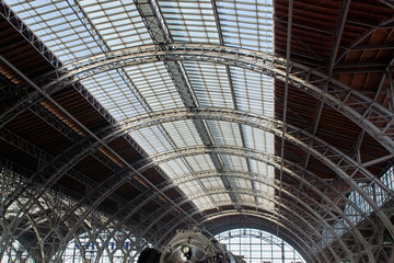 Detailaufnahme vom Bahnhof Leipzig