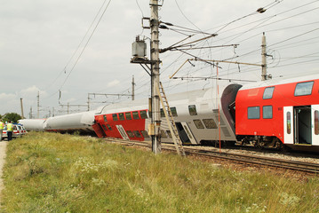 Naklejka premium Austria, train accident