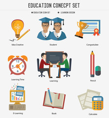 Education concept design on white background,clean vector