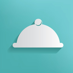 Fototapeta premium Food symbol on blue background,clean vector