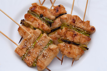 Yakitori, japanese grilled chicken.